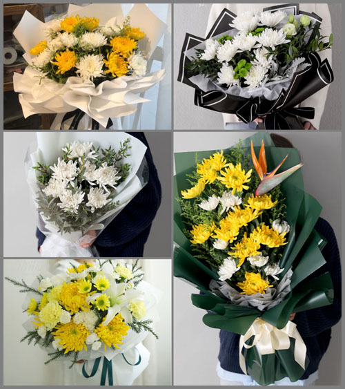 山东莱芜莱城区杨庄镇张里街村白事花束代送